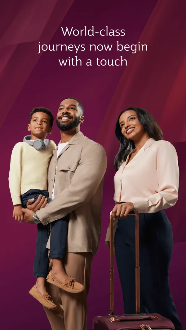 Qatar Airways app home screen