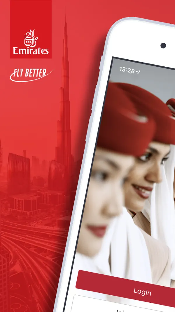 Emirates app booking screen